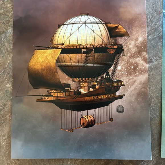 491. Fantastic set of Airship wall art prints - Picture 5 of 6